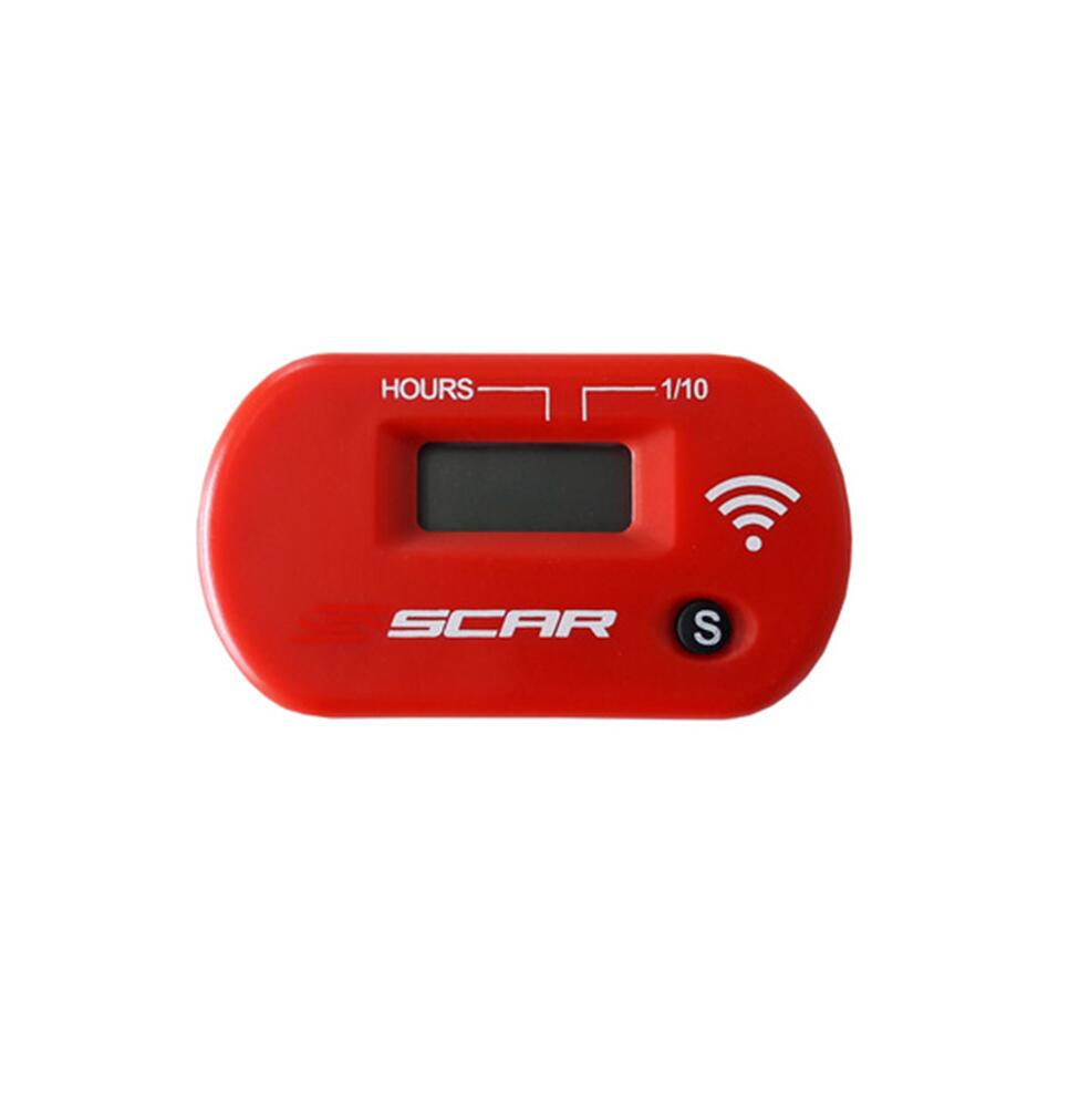 Scar Wireless Hour Meter Red