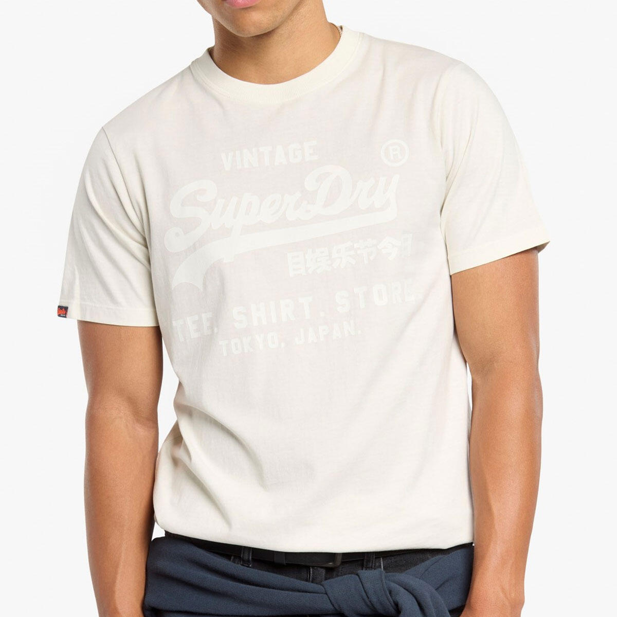 Superdry Vintage Logo Relaxed Tee Buttermilk White