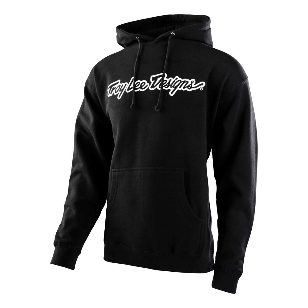 Troy Lee Designs Signature Pullover Hoodie Black White Youth