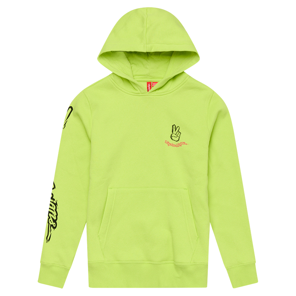 Troy Lee Designs Youth Pullover Peace Out Glo Yellow