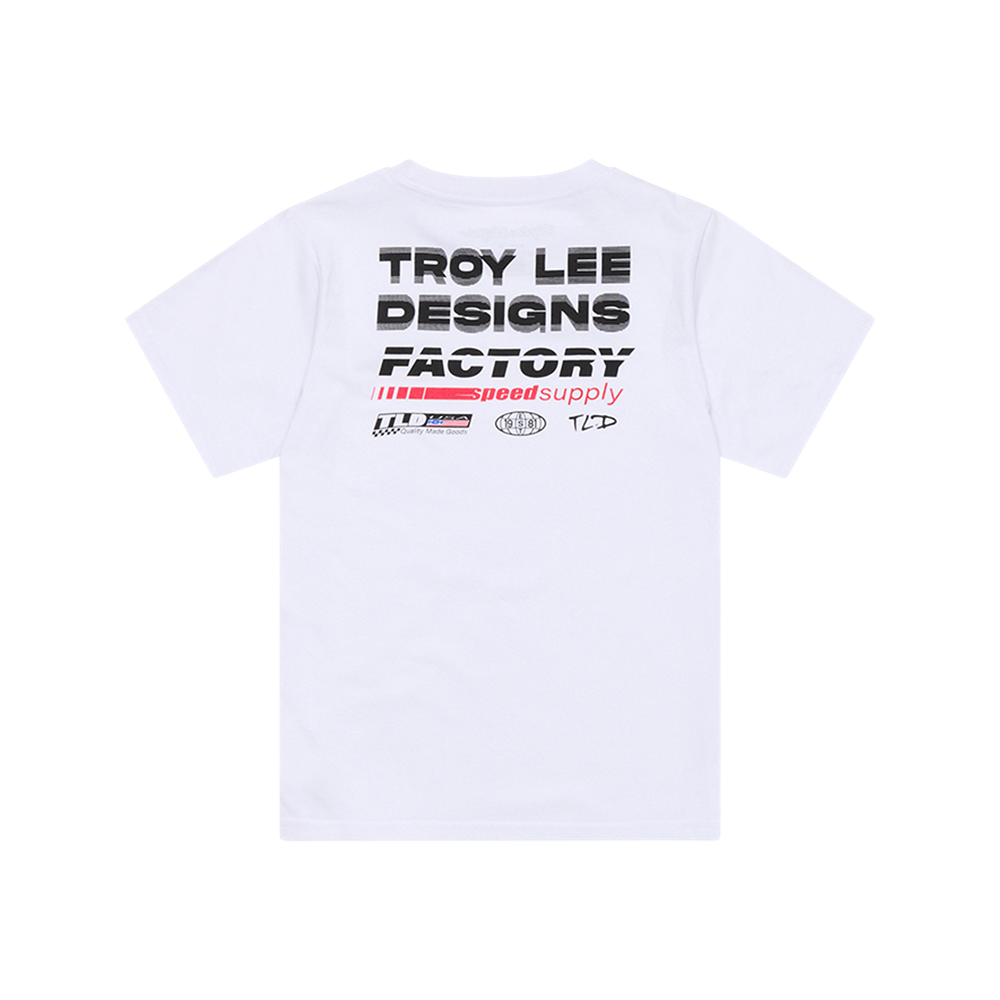 Troy Lee Designs Youth Short Sleeve Tee Factory White