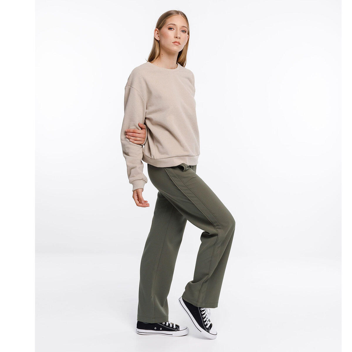 Womens The Sunny Crew - Taupe - Clothing | Hyper Ride