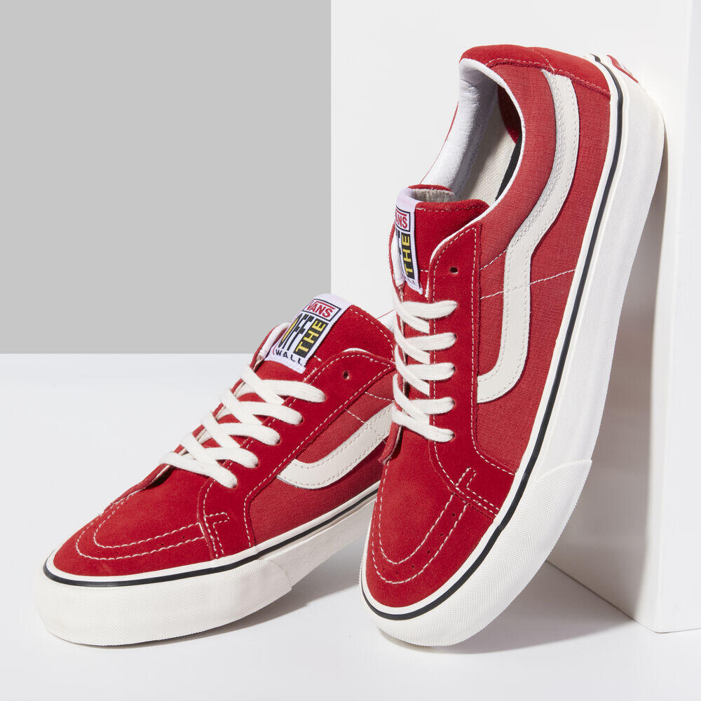 Sk8-low Reissue Sf (salt Wash) Red - Footwear 