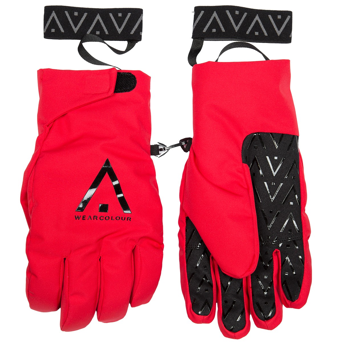 red snow gloves