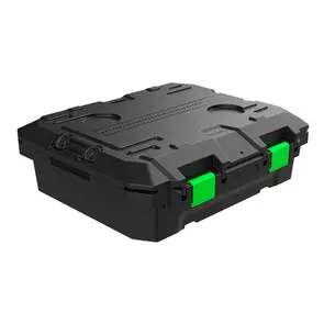 TRED OUTDOORS TRED GT STORAGE BOX 25L - SHALLOW - BLACK WITH GREEN