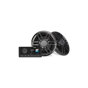 FUSION MARINE STEREO AND SPEAKER KIT WITH XS SPORTS SPEAKERS MS-RA210