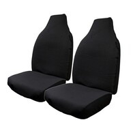 HYPER DRIVE CANVAS BLACK FRONT SEAT COVER PAIR