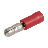 NARVA MALE BULLET TERMINAL RED 4MM (100 PACK)