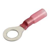 NARVA H/SHRINK RING TERMINAL RED 6.3MM (50 PACK)