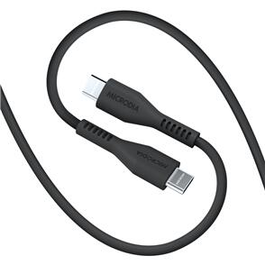 MICRODIA FRUITYWIRE LIQUID SILICON PD100W 2.6M USB-C TO USB-C CABLE - CHARCOAL