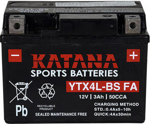 KATANA BATTERY YTX4L-BS FA SPORTS BATTERY