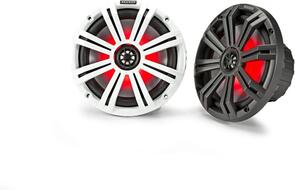 KICKER KM84L 8" MARINE COAXIAL SPEAKERS CHARCOAL/WHITE GRILLES