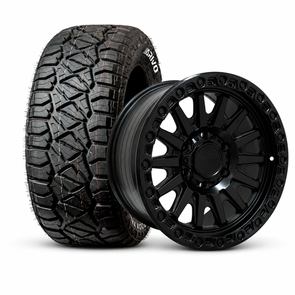 DTM 17" AK47 WHEEL AND TYRE PACKAGE SATIN BLACK