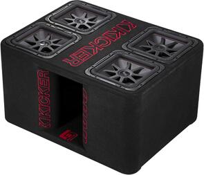 KICKER QUAD 12" L7R QL7R122 2 OHM 4800W (2400W RMS) LOADED ENCLOSURE