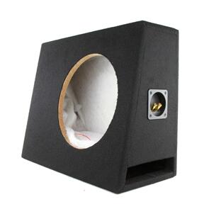 EDS SUBWOOFER BOX 12" SEALER SLIMLINE ENCLOSURE WITH FLAT BACK AND SLOT PORT - BLACK