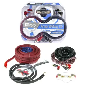 AERPRO BSX408 4 GAUGE 2 CHANNEL AMPLFIER WIRING KIT