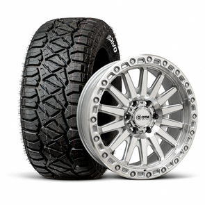 DTM 20" AK47 WHEEL AND TYRE PACKAGE SILVER POLISHED