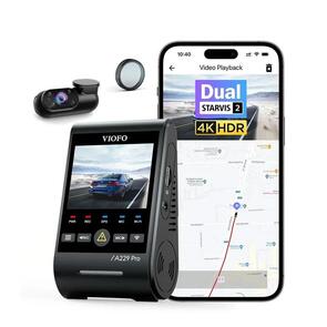 VIOFO A229-PRO-2CH-IR | DASHCAM A229 PRO 4K FRONT + 2K INTERNAL 5GHZ WIFI + GPS