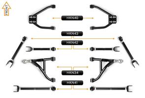 HAKON V2 PRO ARM KIT - NISSAN 350Z (FRONT & REAR)