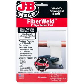 J-B WELD FIBERWELD 1 INCH FIBERGLASS PIPE REPAIR CAST