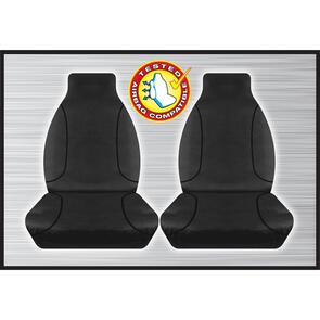 TRADIES BLACK CANVAS FRONT SEAT COVER PAIR - HILUX 2015 ON