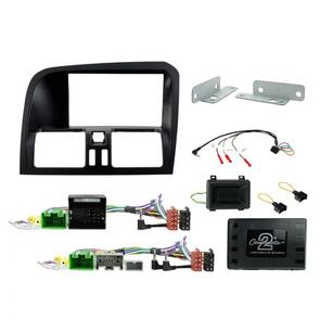 AERPRO DOUBLE DIN BLACK INSTALL KIT TO SUIT VOLVO