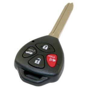 MAP KEYS & REMOTES TOYOTA VARIOUS MODELS 4 BUTTON REMOTE SHELL & KEY REPLACEMENT