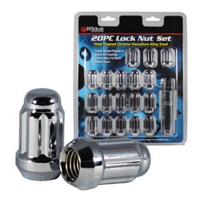 WILDCAT LOCK NUT SET THIN SHAFT 1.25 CHROME PK20