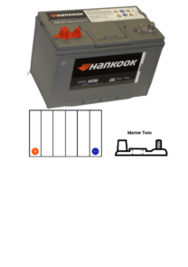 HANKOOK (SALE) M27 | N70Z AGM MARINE BATTERY