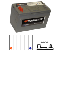 HANKOOK (SALE) M31-800 | AGM MARINE BATTERY