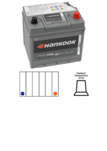 HANKOOK (SALE) S55D23L | AGM 550CCA 50CAPACITY (2 YEAR WARRANTY) TERM STD