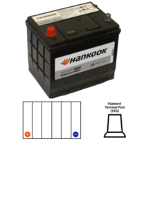 HANKOOK (SALE) MF55D23FR | 55D23R AUTOMOTIVE BATTERY