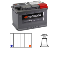 HANKOOK (SALE) SA 57020 | DIN66 AGM AUTOMOTIVE BATTERY