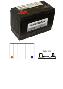 HANKOOK (SALE) XDC31MF | 31DC MARINE BATTERY