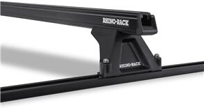 RHINO-RACK JA8772 Heavy Duty RLTF Trackmount Black 2 Bar Roof Rack