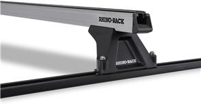 RHINO-RACK JA8778 Heavy Duty RLTF Trackmount Silver 2 Bar Roof Rack