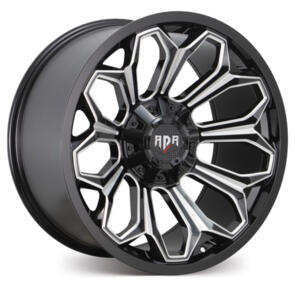 RDR RD52 GLOSS BLACK W/MACHINED FACE & MILLED SPOKE