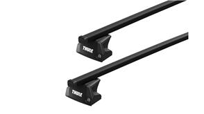 THULE AUDI A3 HATCHBACK [ 2012-2020 | 8V ] FLUSH RAILS - SQUARE BAR ROOF RACK - BLACK
