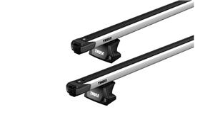THULE BMW X3 [ 2018 ONWARDS ] FLUSH RAILS - SLIDE BAR ROOF RACK - SILVER