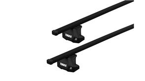 THULE AUDI E-TRON GT [ 2021 ONWARDS ] FIXED POINT - SQUARE BAR ROOF RACK - BLACK