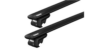 THULE MERCEDES X-CLASS DOUBLE CAB [ 2018 ONWARDS ] RAISED RAILS - WINGBAR EVO ROOF RACK - BLACK