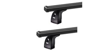 THULE CITROEN NEMO [ 2008 ONWARDS ] FIXED POINT - SQUARE BAR ROOF RACK - BLACK