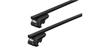 THULE MG ZS SUV [ 2018 ONWARDS ] RAISED RAILS - SQUARE BAR ROOF RACK - BLACK