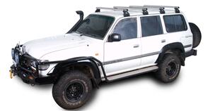 RHINO-RACK JA0783 Heavy Duty RL110 Silver 4 Bar Roof Rack