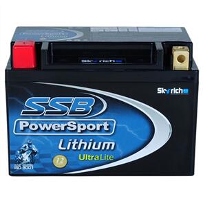 SSB MOTORCYCLE AND POWERSPORTS BATTERY LITHIUM ION 12V 180CCA BY SSB LIGHTWEIGHT LITHIUM ION PHOSPHATE