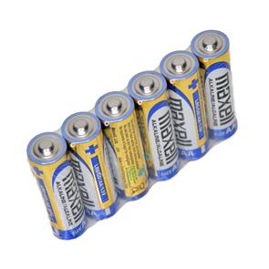MAXELL ALKALINE AA SIZE BULK SIX PACK BATTERIES SHRINK WRAP PACKAGING