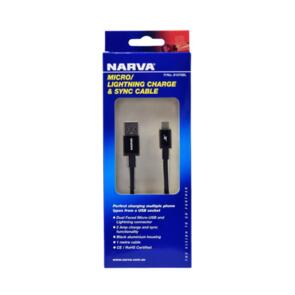 NARVA CABLE CHARGE MICRO/LIGHTENING DUAL FACED