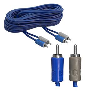 METRA RCA LEAD NEON BLUE 4.57 METRE 2 TO 2 RCA