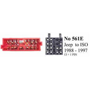 CONNECTS2 CAR STEREO HARNESS JEEP CHEROKEE/WRANGLER 1988 - 1997 (2 PLUGS 13+1)