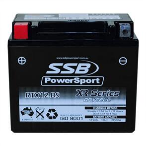 SSB MOTORCYCLE AND POWERSPORTS BATTERY (YTX12-BS) AGM 12V 10AH 265CCA BY SSB HIGH PERFORMANCE